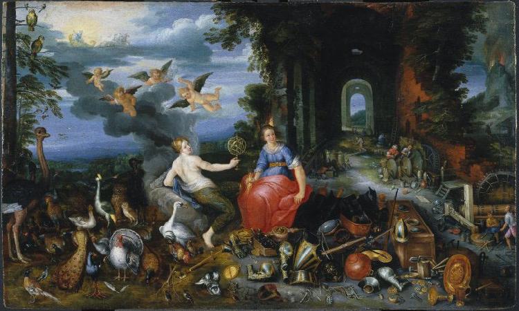 Frans Francken II Allegory of Air and Fire Spain oil painting art